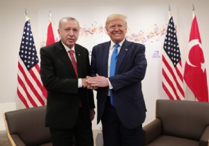 Cumhurbakan Erdoan, ABD Bakan Trump ile grt