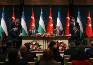 Erdoan :zbekistan ile ticaret hacmimizi 5 milyar dolara karmay hedefliyoruz