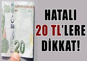 20 TLlik Banknotlarda Basm Hatas
