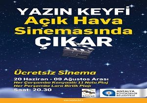 Antalyada Yazlk Sinema Keyfi Balyor