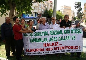 Antalya Valilii nnde HES Protestosu