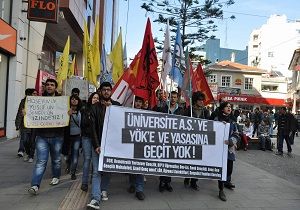 Antalya da YK Protestosu