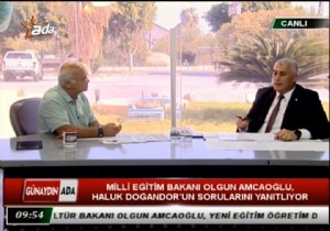 KKTC  de Bakan Amcaoğlu Ada Tv de Haluk Doğandor a Konuk Oldu