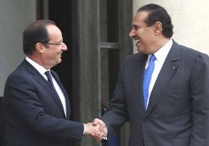 Katar Babakan Es Sani, Fransa Cumhurbakan Hollande ile Grt  