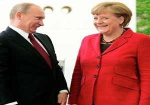 Putin, Almanya Babakan Merkel ile Grt  