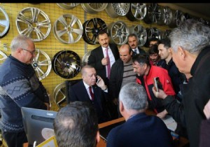 Erdoğan dan  Çatkapı Esnaf Ziyareti