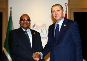 Erdoan Gney Afrika Cumhurbakan Zuma ile Grt