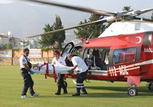81 Yandaki Yaral Ambulans Helikopterle Alanya ya Getirildi