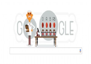 Google dan Karl Landsteiner in Doodle
