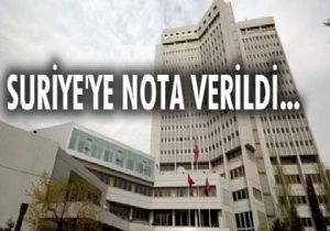 Trkiye den, Suriye ye nota ...