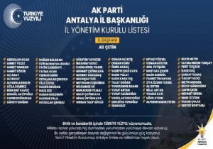 AK Parti İl Başkanı Çetin Yeni İl Yönetimini Açıkladı