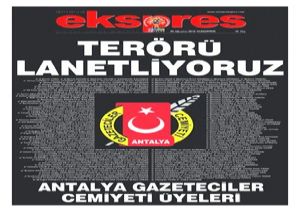 Antalyal Gazetecilerden Terre Protesto