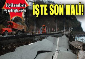 Dalgalar duvar ykt, Karadeniz Sahil Yolu kt!